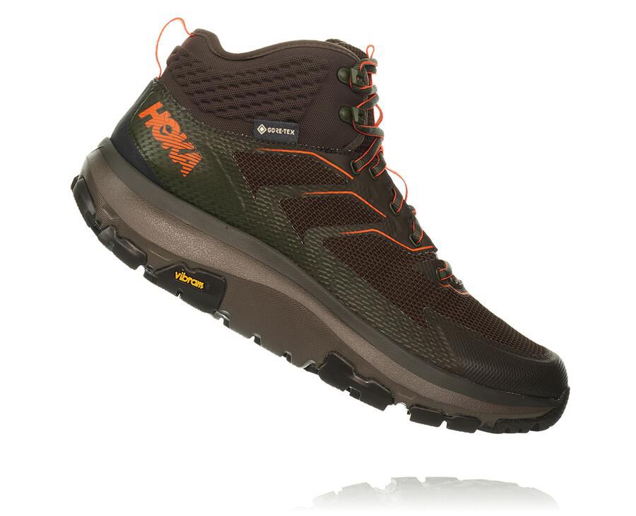 Hoka One One Hiking Boots Mens Brown - Toa GORE-TEX - 03182HVYU